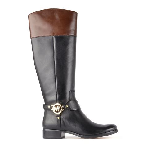 michael kors fulton harness boot black mocha|Michael Michael Kors Women's Fulton Harness Riding Boot.